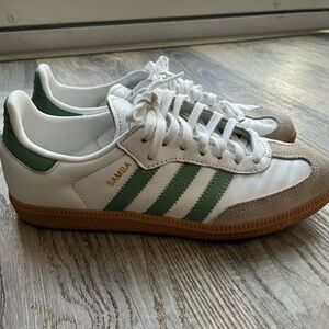 Adidas Samba OG White Green Gum Sole Sneakers Women’s Size 6.5 (Youth 4)